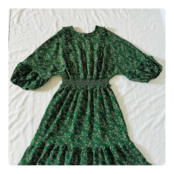 ★ NWT Max Studio V-Neck Empire Waist Dress - Green ★ - Picture 13 of 17